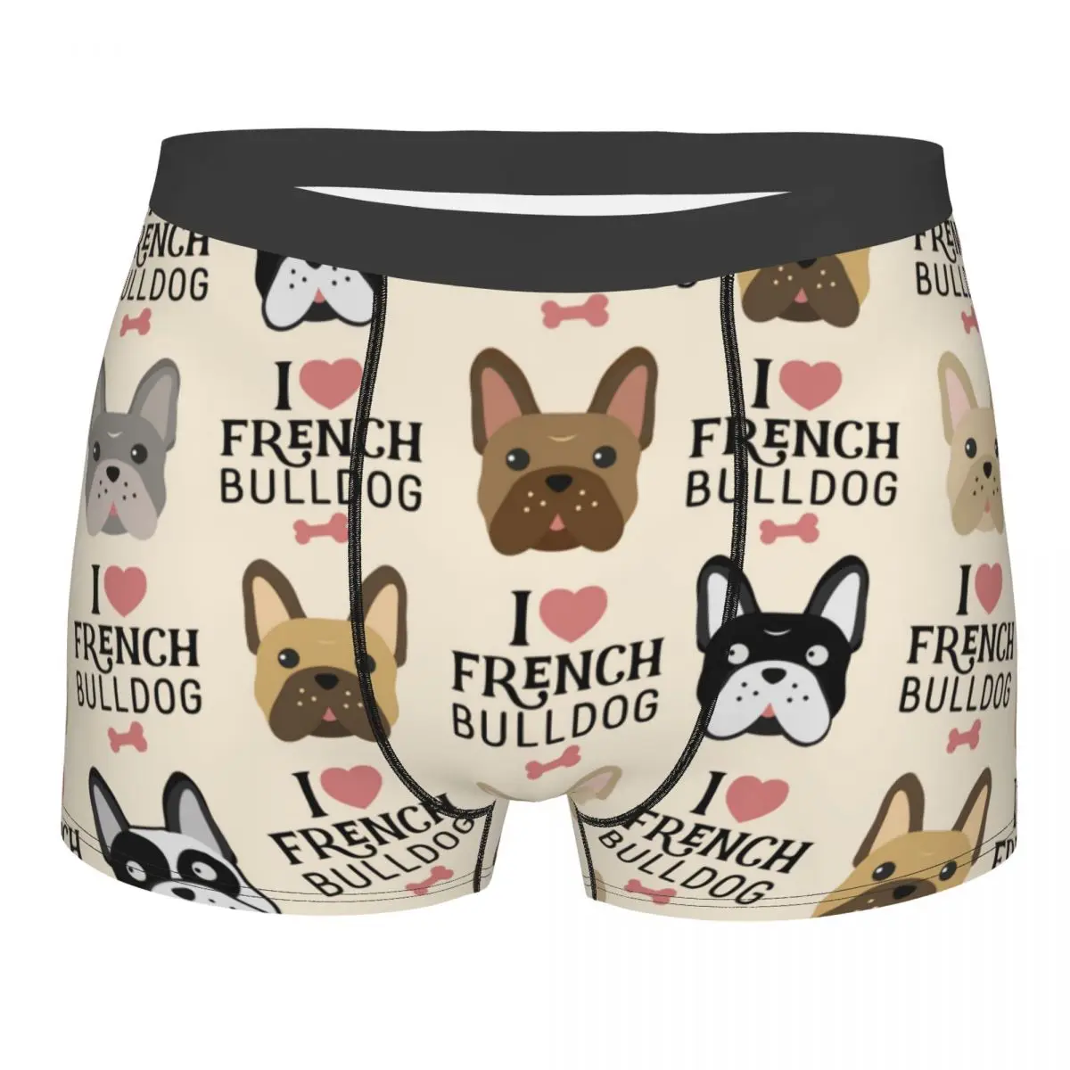

Cool French Bulldog Vintage Style Boxers Shorts Panties Men's Underpants Comfortable Frenchies Dog Pet Gift Briefs Underwear