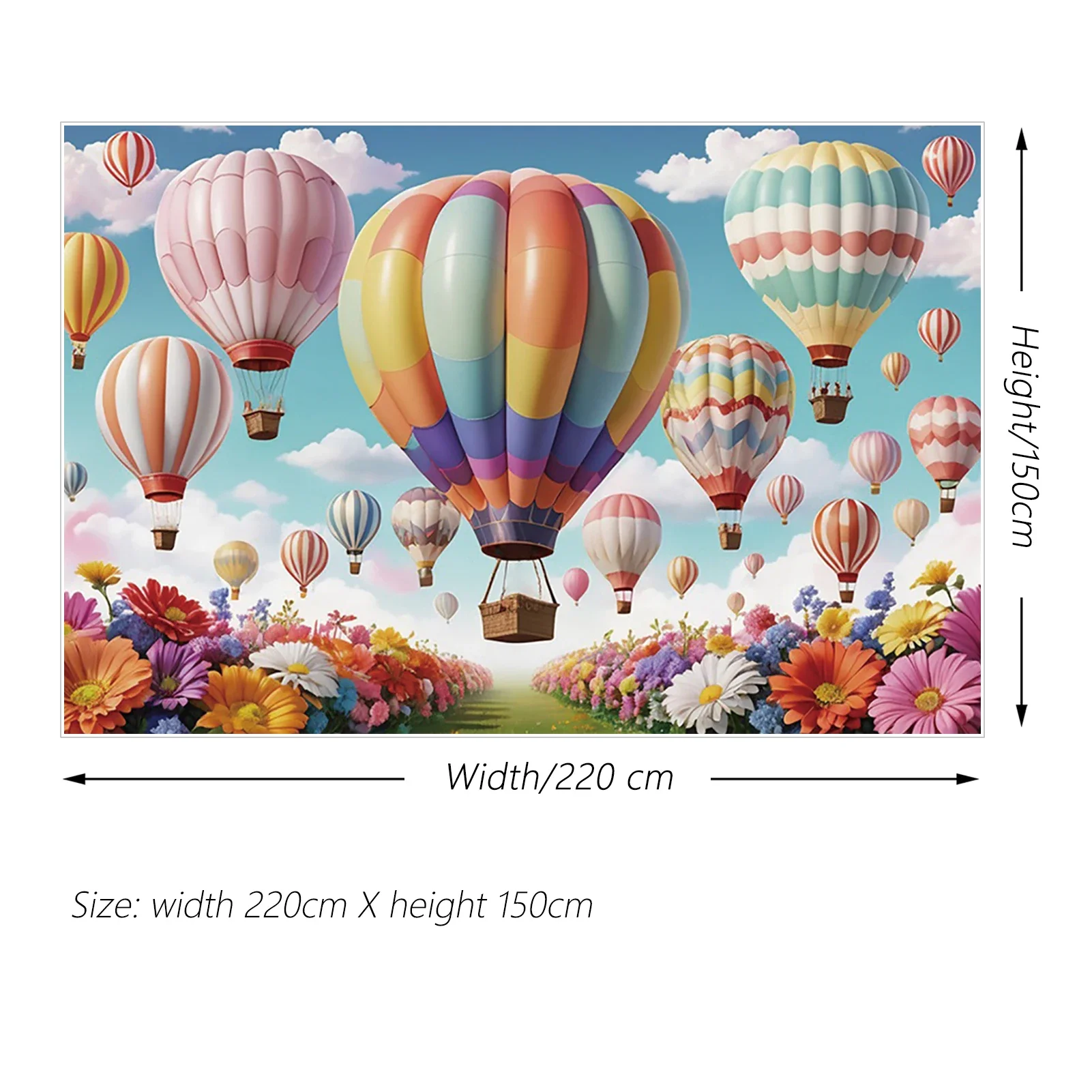 Фон для фотосъемки с воздушными шарами размеры в ассортименте