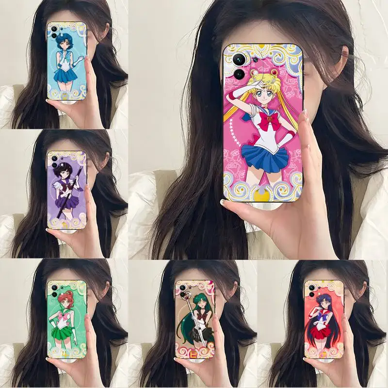 

Чехол для телефона с Сейлор Мун, чехлы для Xiaomi Mi 12 Pro 11 11T 11i 11X 9T 10T Poco M3 Pro X3 Nfc F3 Redmi 9 8, черный чехол