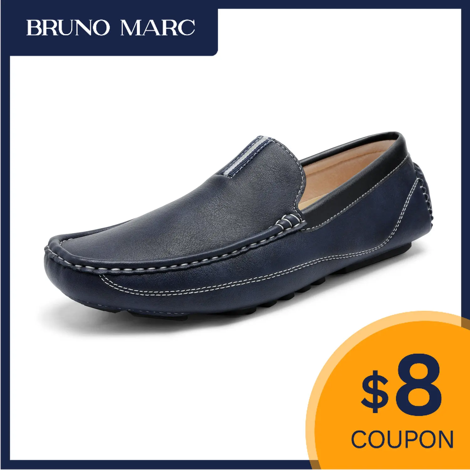 

Bruno Marc Leather Men's Moccasins Loafers Shoes Slip on Breathable Loafer Casual Luxury Brand Male Driving Fashion Shoes 2023