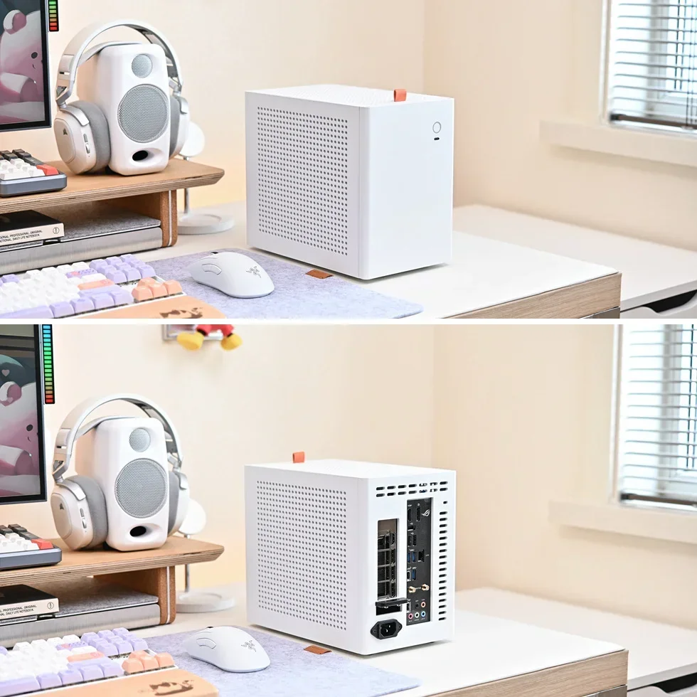Фото 2026 2025 НОВЫЙ год, версия V2, AKLLA A2, корпус из алюминиевого сплава, ITX 1U, компактный корпус для настольного мини-компьютера, корпус A4 №5