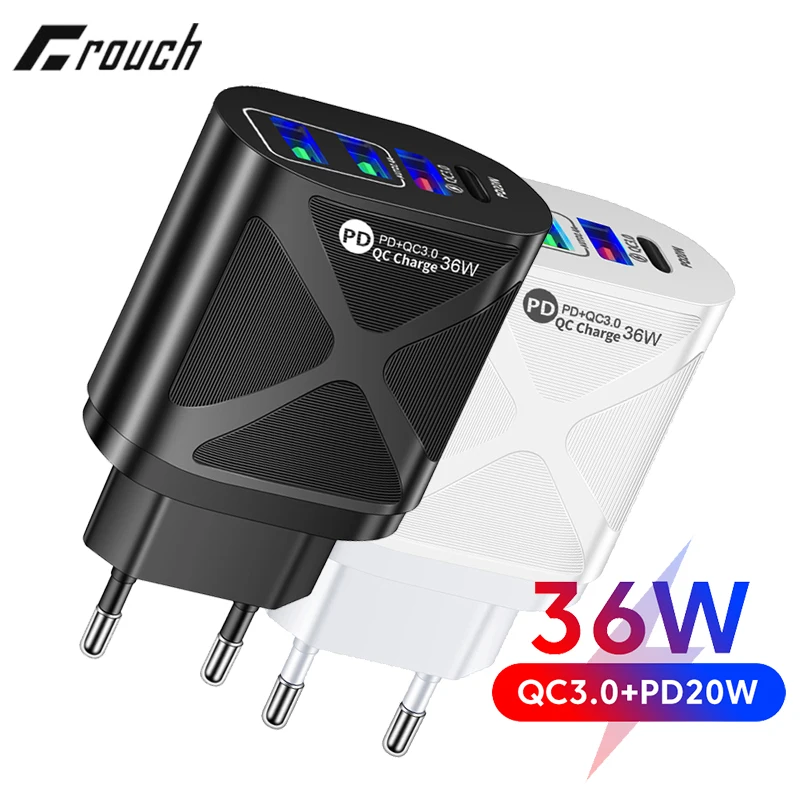 

Зарядное устройство USB Type C, 36 Вт, быстрая зарядка, быстрая зарядка, 3,0 PD, 20 Вт, мобильный телефон, зарядные устройства, адаптер для iPhone, Samsung, Xiaomi...