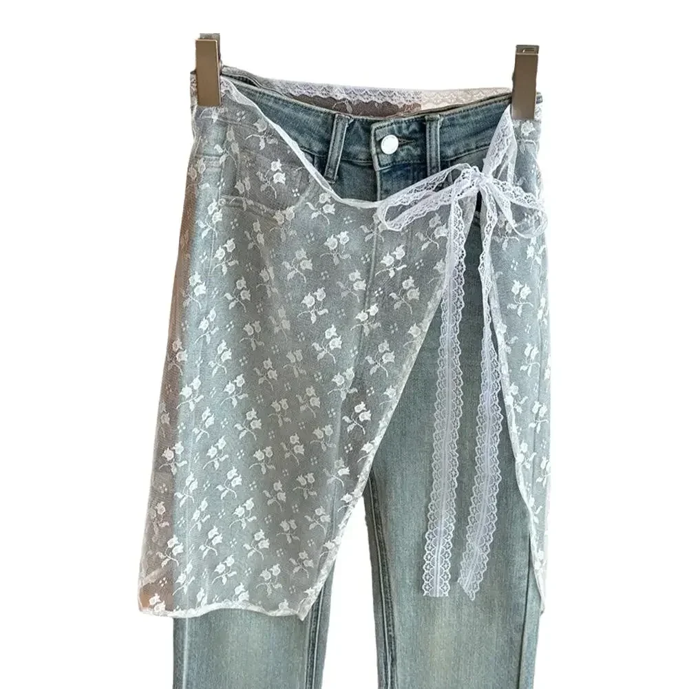 Кружевная многослойная газовая юбка-блоггер в стиле INS Y2k