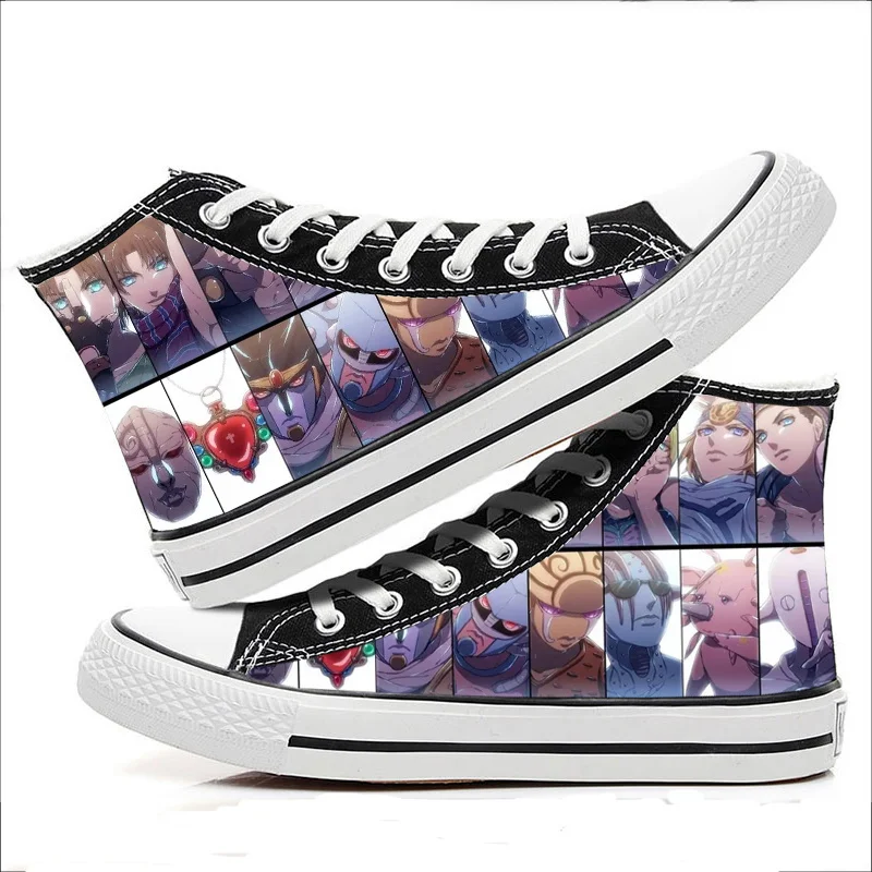 

Jojo's Bizarre Adventure Anime Cartoon Fashion Students High Help Cosplay Cos Shoes Canvas Shoes Casual Comfortable Men