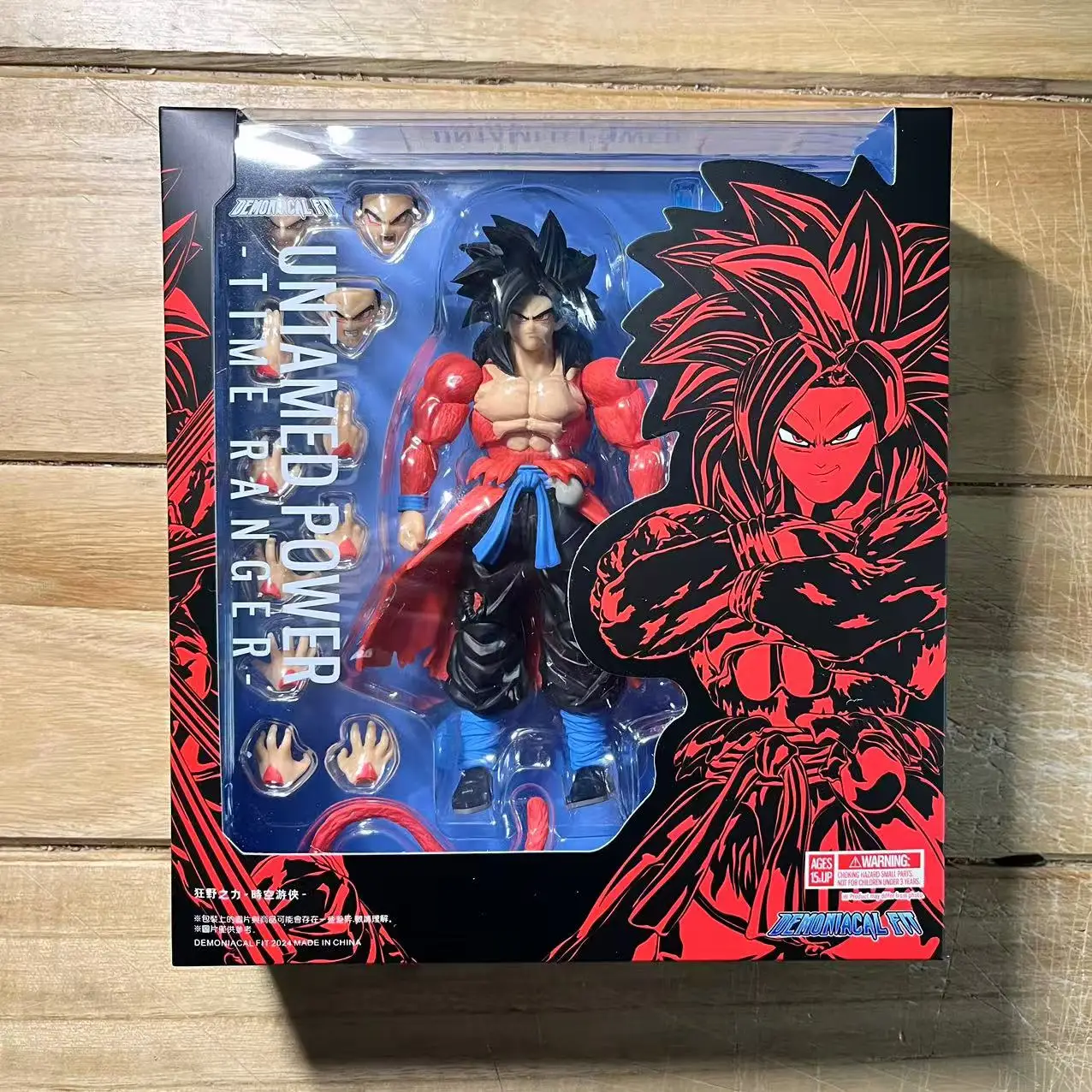 Фото Demoniacal Fit Dragon Ball Z SHF Super Saiyan 4 GT SSJ4 Untamed Power Time Ranger Son Goku Аниме Фигурка Модель Игрушки №1