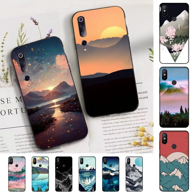 

Mountain scenery Phone Case for Xiaomi mi 5 6 8 9 10 lite pro SE Mix 2s 3 F1 Max2 3