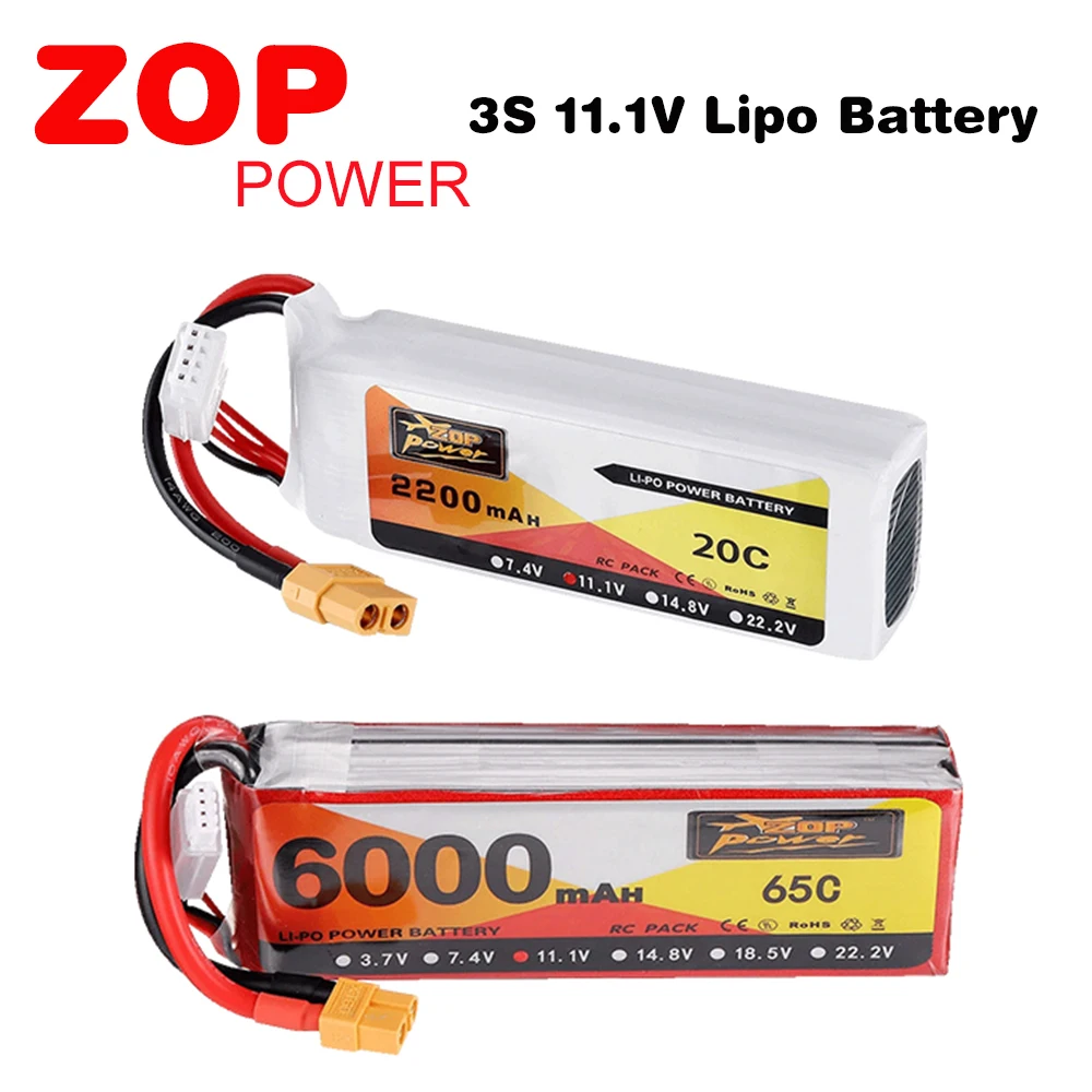 ZOP Power 3S 11 1 V 1000 1400 1500 1800 2200 2700 2800 3500 4000 4200 5000 6000mAh литий-полимерная батарея W/ T/XT60