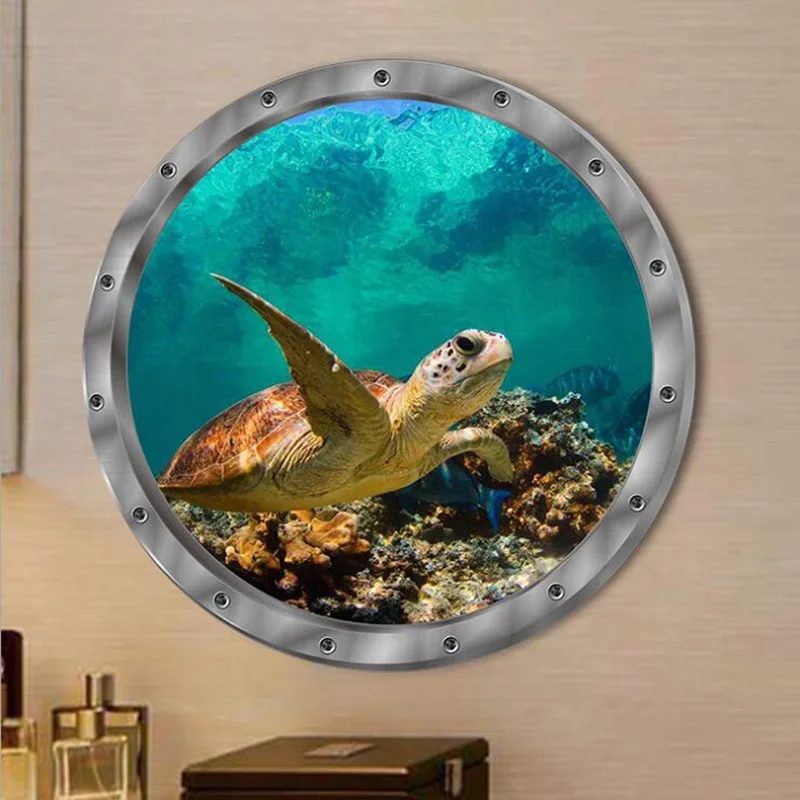 Цветные обои с морским миром морские черепахи уродливые рыбы дельфины рыба львы