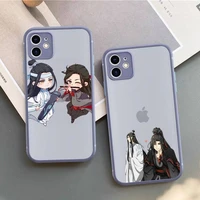 mo dao zu shi phone case for iphone x xr xs 7 8 plus 11 12 13 pro max 13mini translucent matte case
