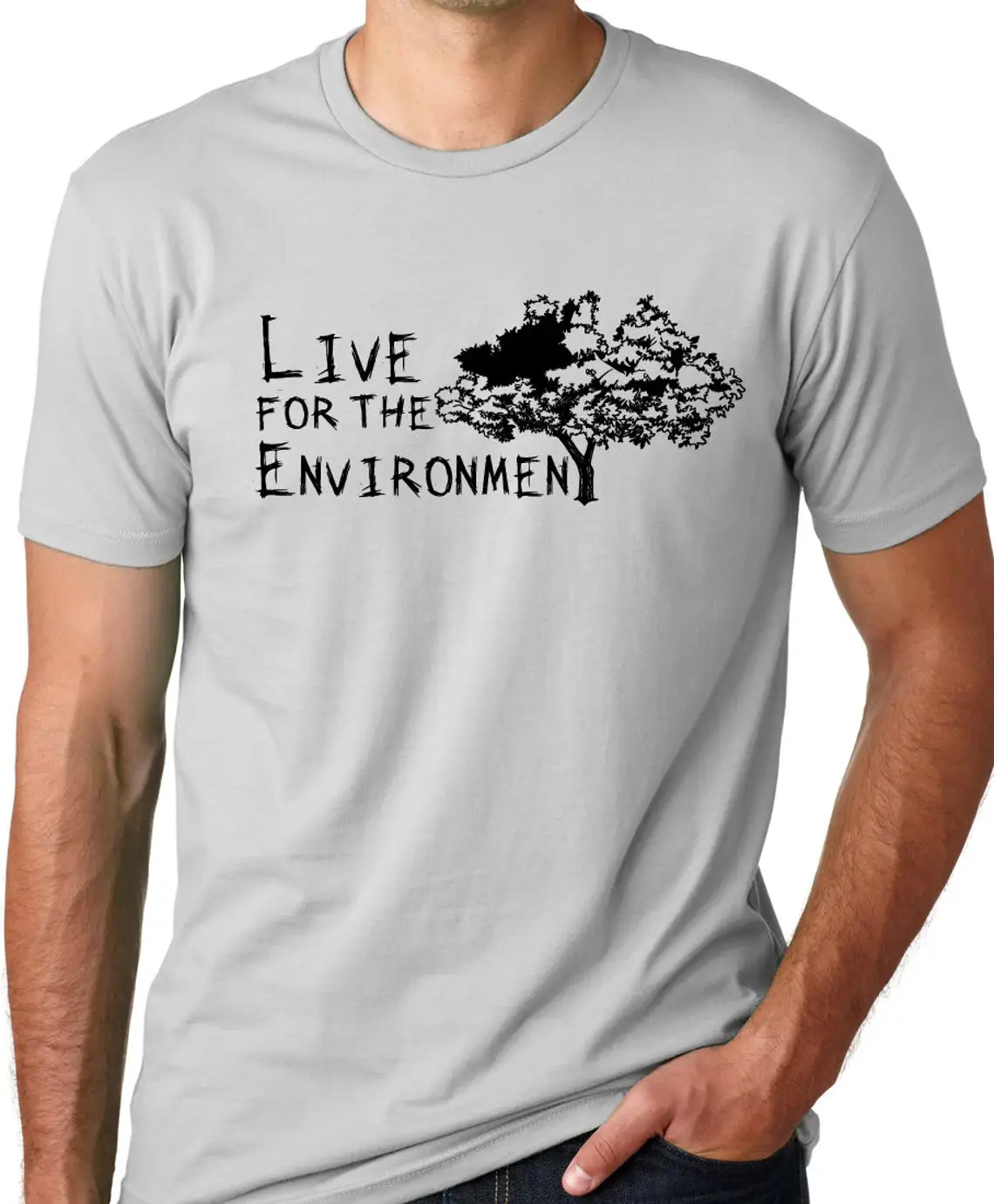 

Live for the environment earth lover T-shirt environmentalist shirt earth day tee nature graphic tee shirt for men tree lover