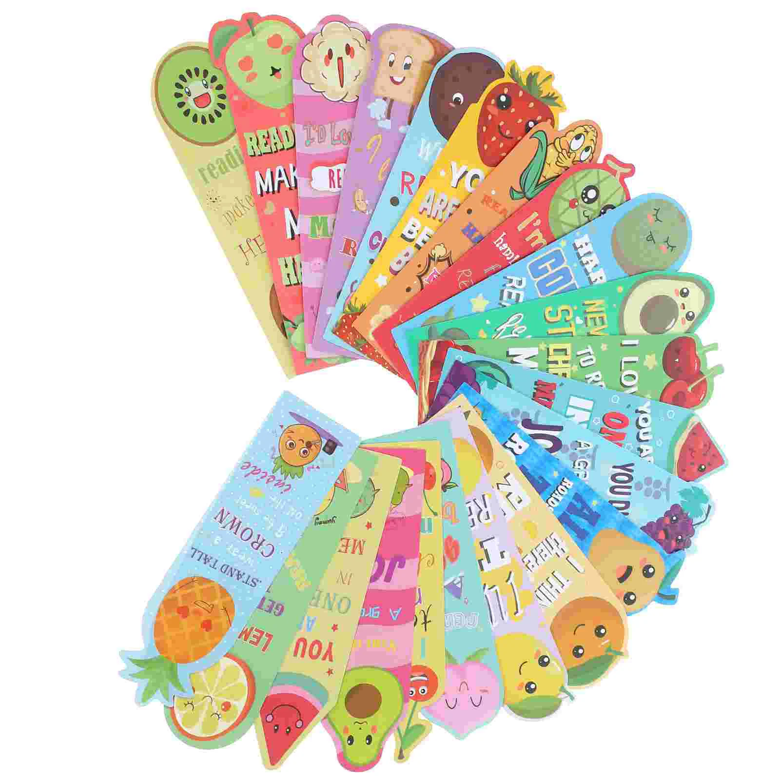 

66Pcs Decorative Fruits Bookmarks Paper Page Marks Cartoon Fragrant Book Markers for Reading