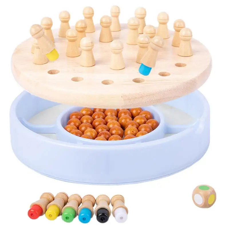 

Kid Wooden Stick Chess Game Montessori Educational Kids Wooden Memory Match Game Memory Match Cognitive Ability Toy For Children