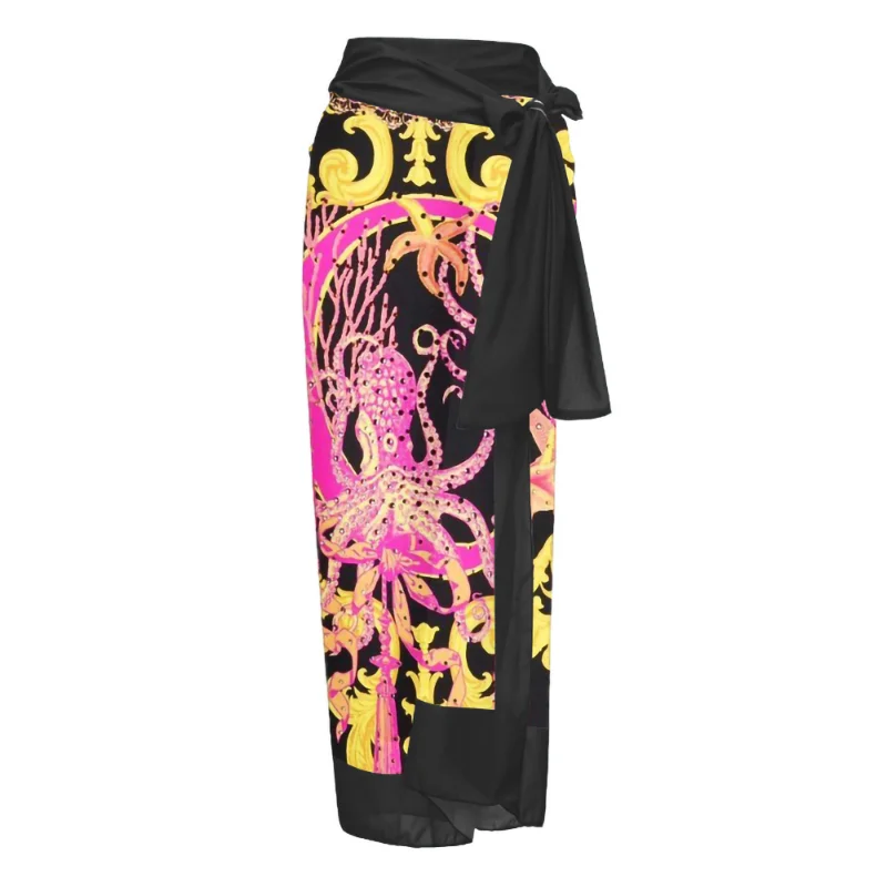 Fashion Octopus Print One-piece Swimsuit Sexy Beach Swimsuit Fashion Strapless Backless Beach Swimsuit Tie Blouse Pre-sale 2023