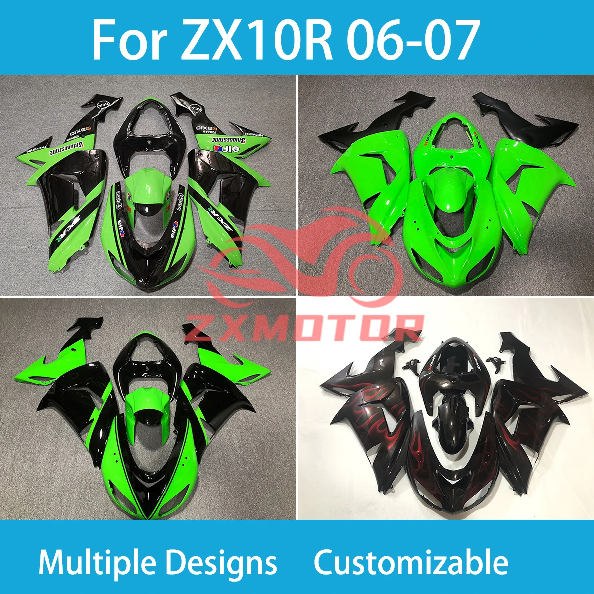 Обтекатели мотоцикла для Kawasaki ZX 10R 2006 2007 обтекатель из АБС-пластика комплект