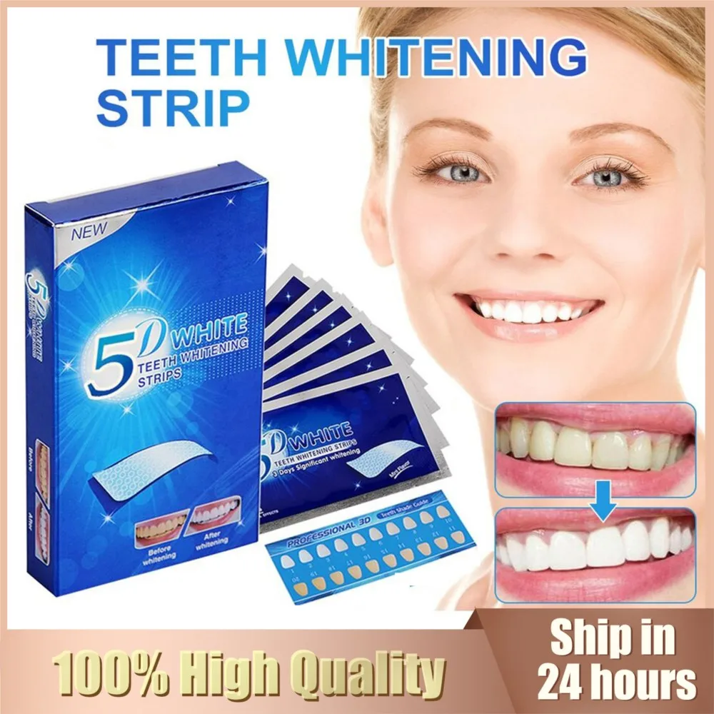 

5D White Teeth Whitening Strips Professional Effects Rapid White Tooth Bristle Charcoal Toothbrush Dental Whitening Whitestrips