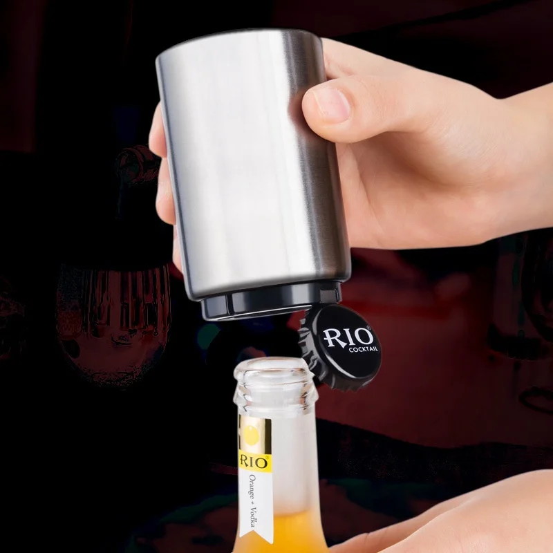 

Magnetic Automatic Beer Opener Stainless Steel Bottle Opener Portable Magnet Wine Openers Bar Tools Magnetische Bier Flesopener