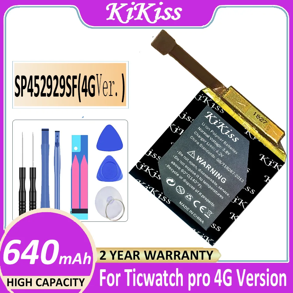 

Original 640mAh KiKiss Battery SP452929SF for Ticwatch Pro Bluetooth/4G Version Bateria + Track NO