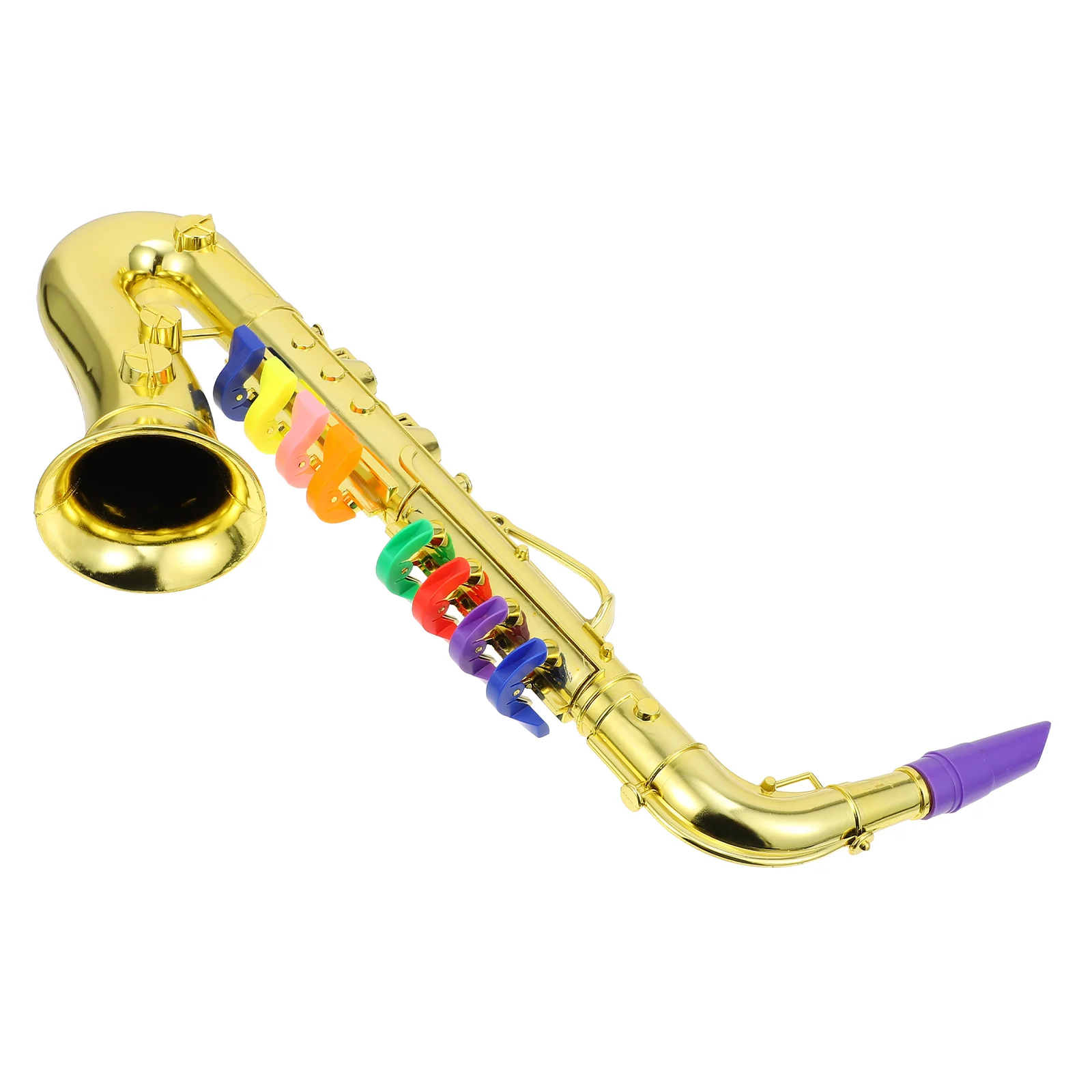 

Saxophone Model Children's Plaything Plastic Kids' Trumpet Simulation Musical Instrument Stage Performance Prop