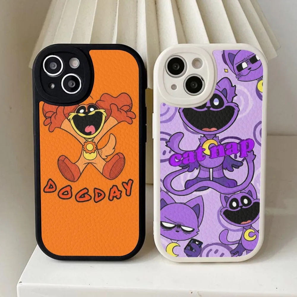 Чехол для телефона S-Smiling C-Critters C-CATNAP DOGDAY из твердой кожи iPhone 16 15 12 Mini 11 14 Pro Max Xs X Xr 7 8