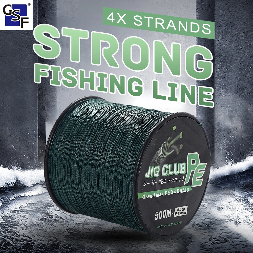 

GSF 4-жильная рыболовная леска 300 м, 500 м, 12-80 анг. Фунт., плетеная полиэтиленовая леска для ловли карпа, плавающая леска, невидимая леска, леска, а...
