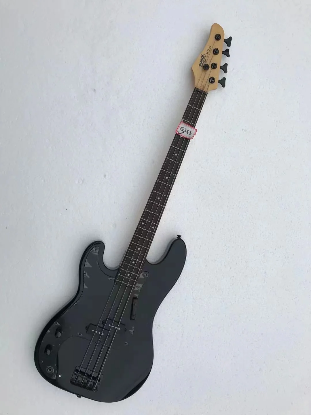 Хорошее качество леворукой 4 струны электрическая бас-гитара F Focus черная
