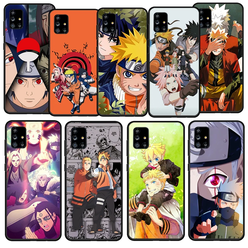 

Cute NARUTO Boys For Samsung Galaxy A52S A72 A71 A52 A51 A12 A32 A21S 4G 5G Fundas TPU Soft Silicone Black Phone Case Capa Coque