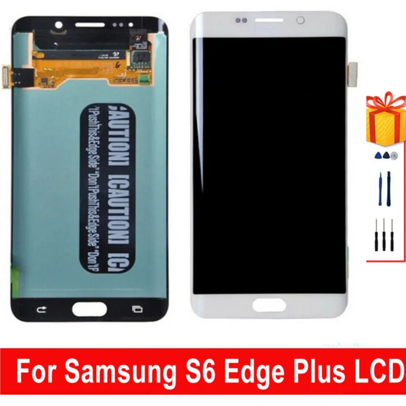 

ЖК-дисплей Super AMOLED 5,7 дюйма для SAMSUNG Galaxy s6 edge Plus G928 G928F, ЖК-дисплей с сенсорным экраном и дигитайзером s6 edge Plus, дисплей Red burn