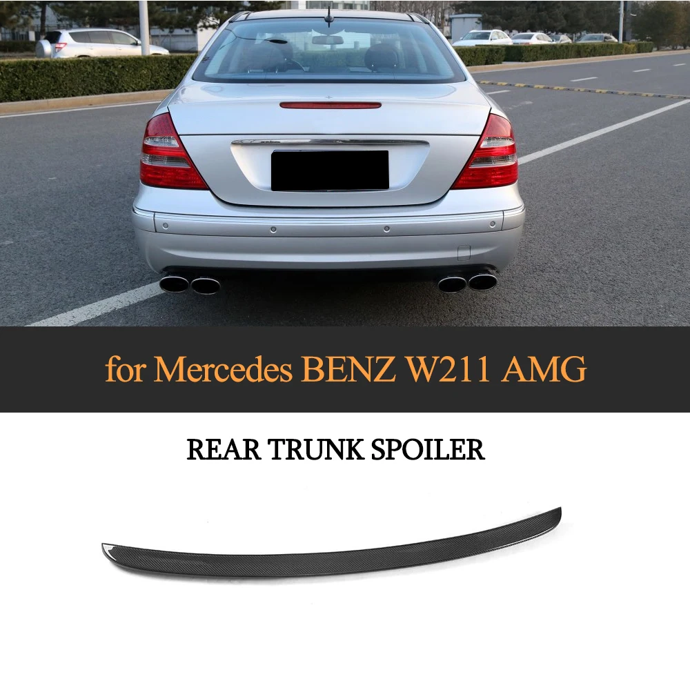 

Rear Wing Spoiler Trunk Boot Lip Spoiler For Mercedes Benz W211 E Class 2003 - 2009 E320 Carbon Fiber