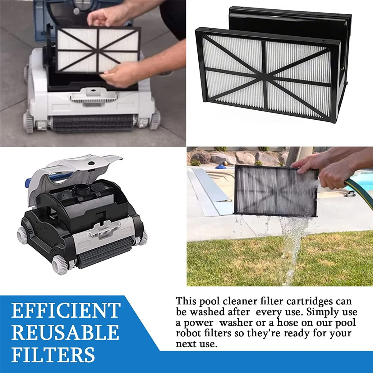 2 упаковки RCX70101PAK2 запасные фильтрующие картриджи для очистки бассейна Hayward TigerShark