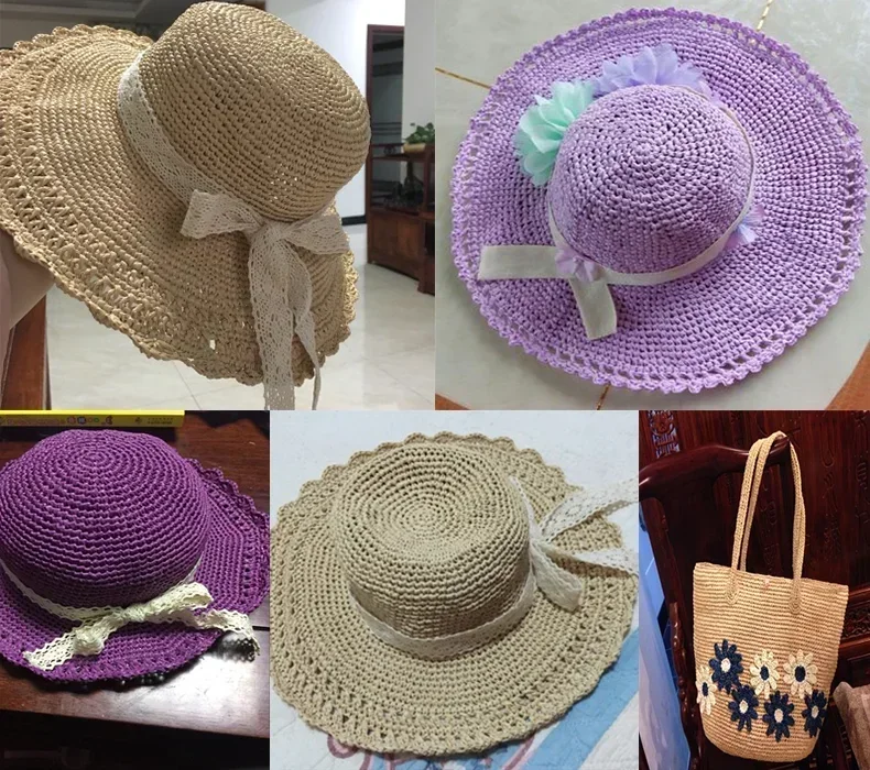 0 5 кг 600 метров летняя пряжа из рафии вязаная крючком натуральные соломенные