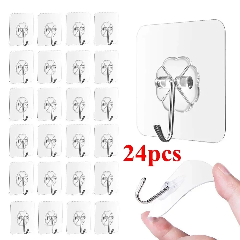 

Wall Transparent Vacuum Sucker Hook Strong Seemless Cable Clamp Adhesive Hook Rack Bathroom Kitchen Towel Key Hanger