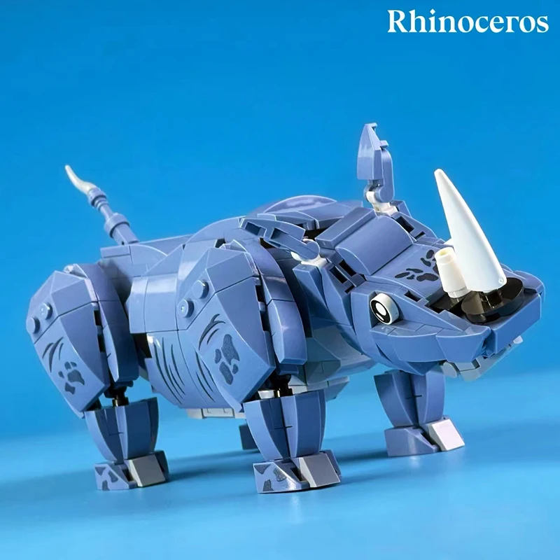 

2 IN 1 Ideas Lion Match Building Blocks Cartoon Chimpanzee Rhino Giraffe Crocodile Robot Model Bricks Toys For Boy Gift MOC