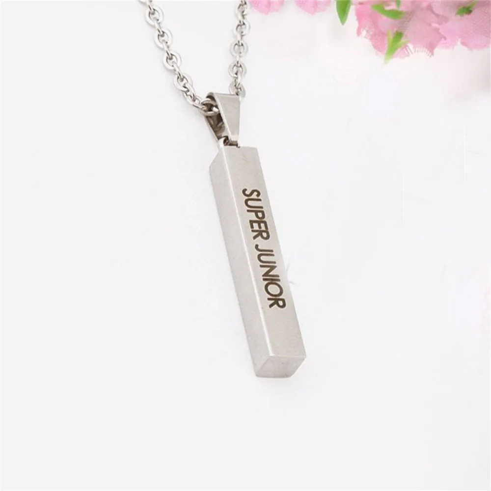 1pcs KPOP Super Junior Twice Mamamoo Monasta x Stainless Steel Pendant Necklace Charm KPOP Jewelry Gift for Fans
