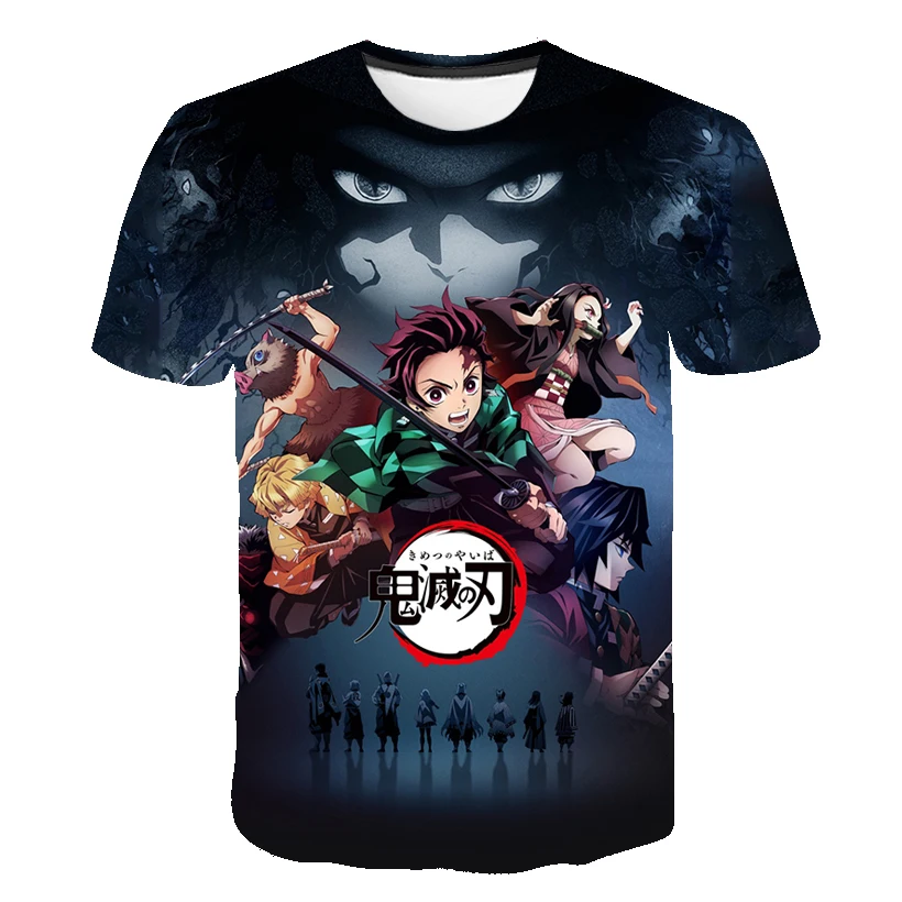 

Boys and Girls' Demon Layer 3D Character Print T-shirt, Anime Casual Wear, Kamado, Tanjirou