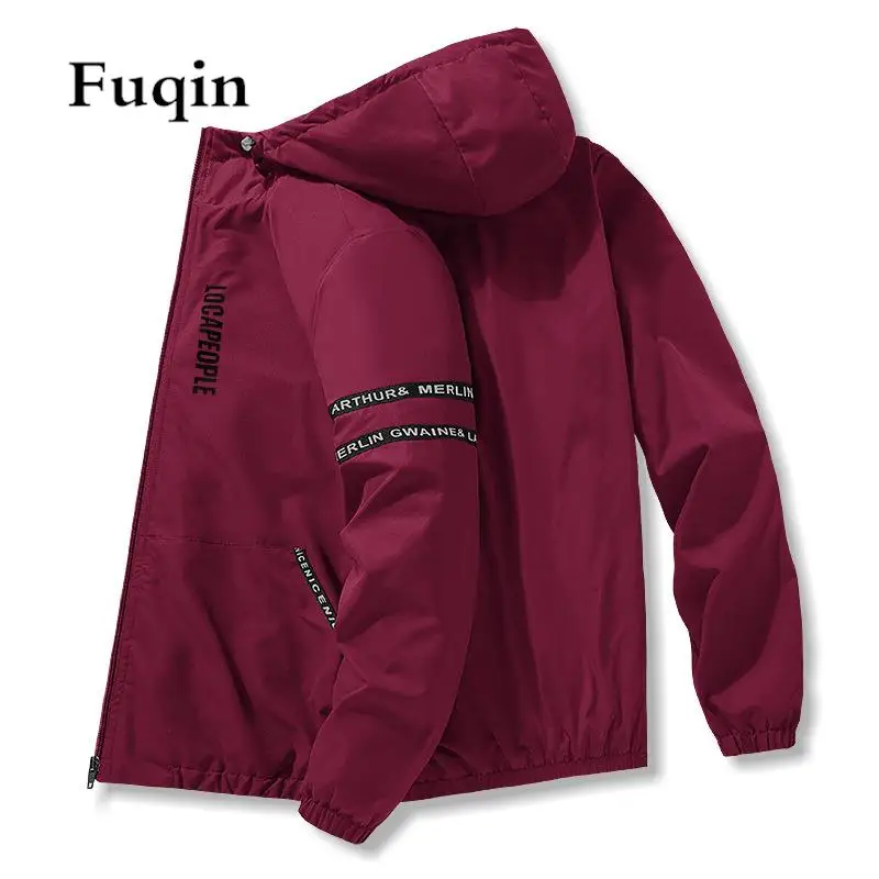 Однотонная мужская бейсбольная весенняя куртка с принтом на молнии деловая