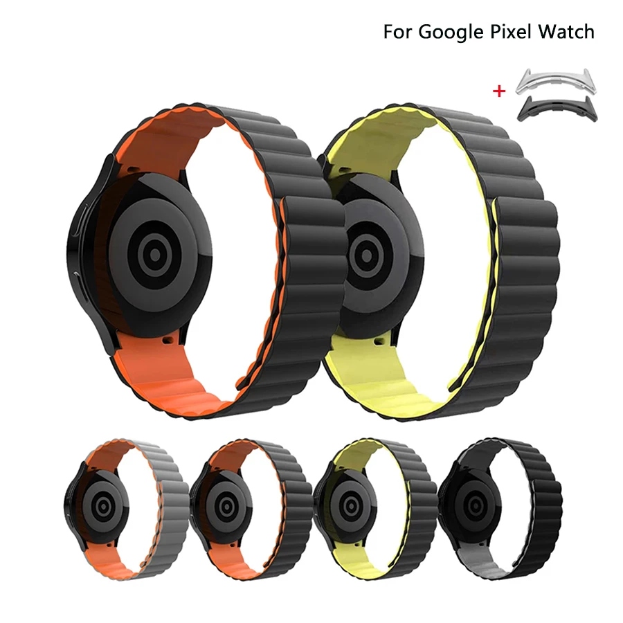 Silicone Magnetic Watchband for Google Pixel Watch Bands Replacement Strap for Pixel Watch