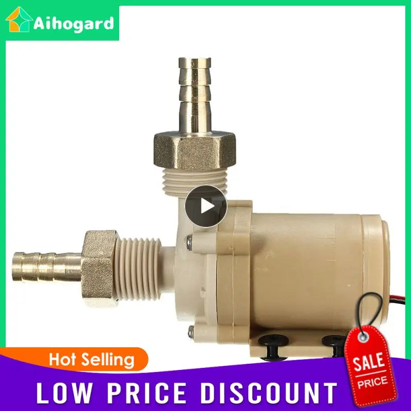 

New Hombrew Pump DC 12V Solar Hot Water Heater Circulation Pump 8L / min Low Noise Discharge Food Grade Plastic Cooling Pump