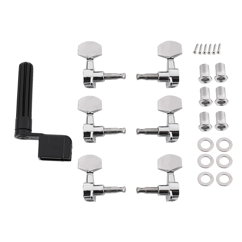 

3L3R Acoustic Guitar String Tuning Pegs Machine Heads Tuning Key Enclosed Locking Tuners For Electric Or Acoustic Guitar