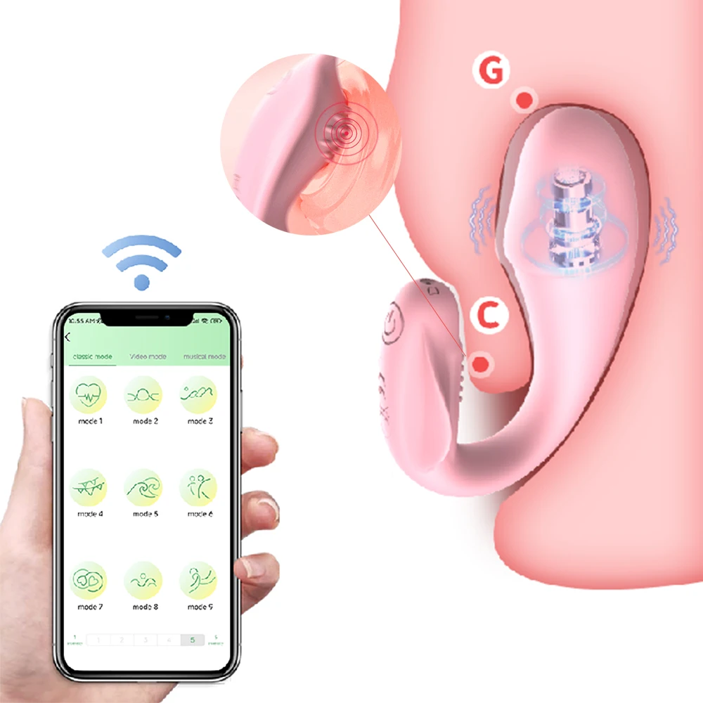 

Беспроводной фаллоимитатор-вибратор с поддержкой Bluetooth и точки G для женщин, с дистанционным управлением через приложение, вибрирующее яйцо для клитора, женские трусики