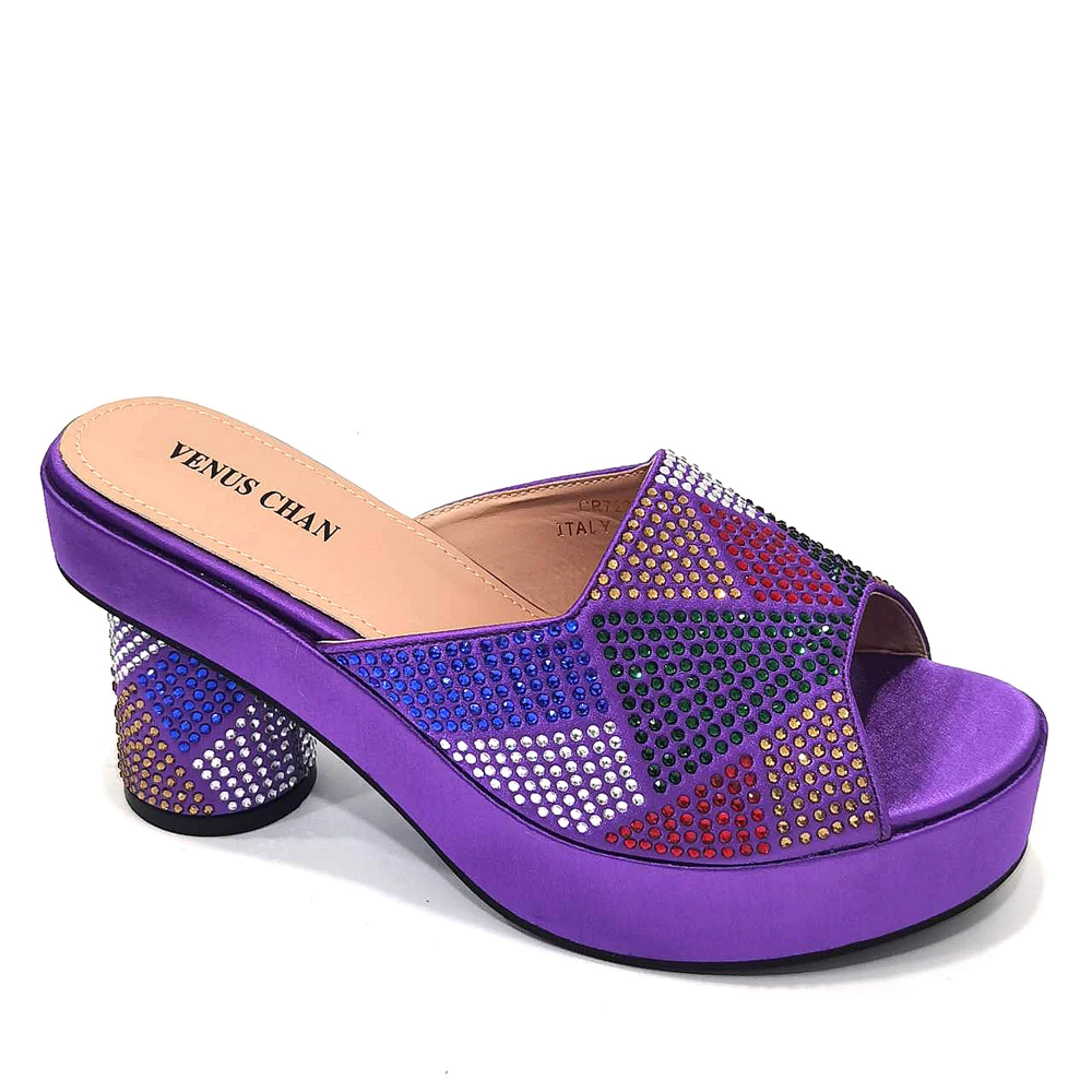 

doershow Summer Women's Sandals Green Fashion Artificial Embroidery Pattern Rhinestone Italian Design Ladies Wedding SFG1-35