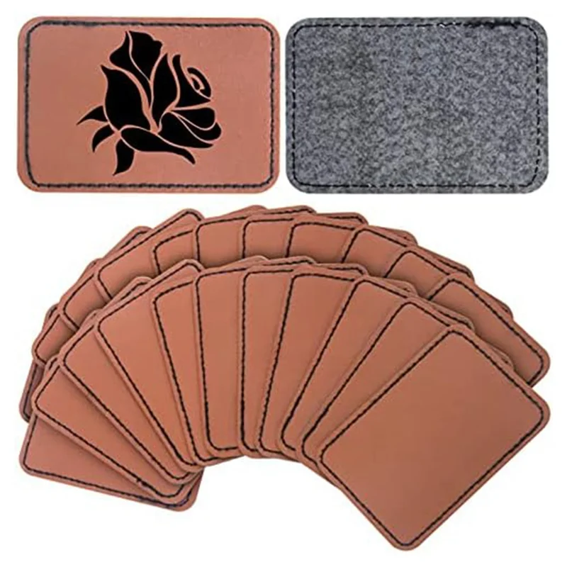 90Pcs Laser Engraving Blanks Blank Leather Patch for Hat Wear- Not Easy To Fade
