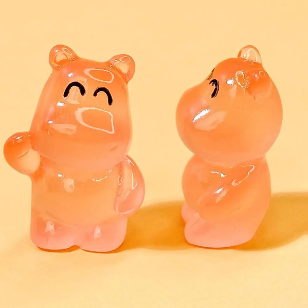 Angry Baby Hippo Мини-Бегемот Светящийся Орнамент Надувная Свинья Смола Бегемот Кукла