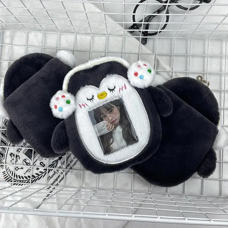 Пингвины плюшевый держатель для открыток рукава защита карт плюшевая защитная