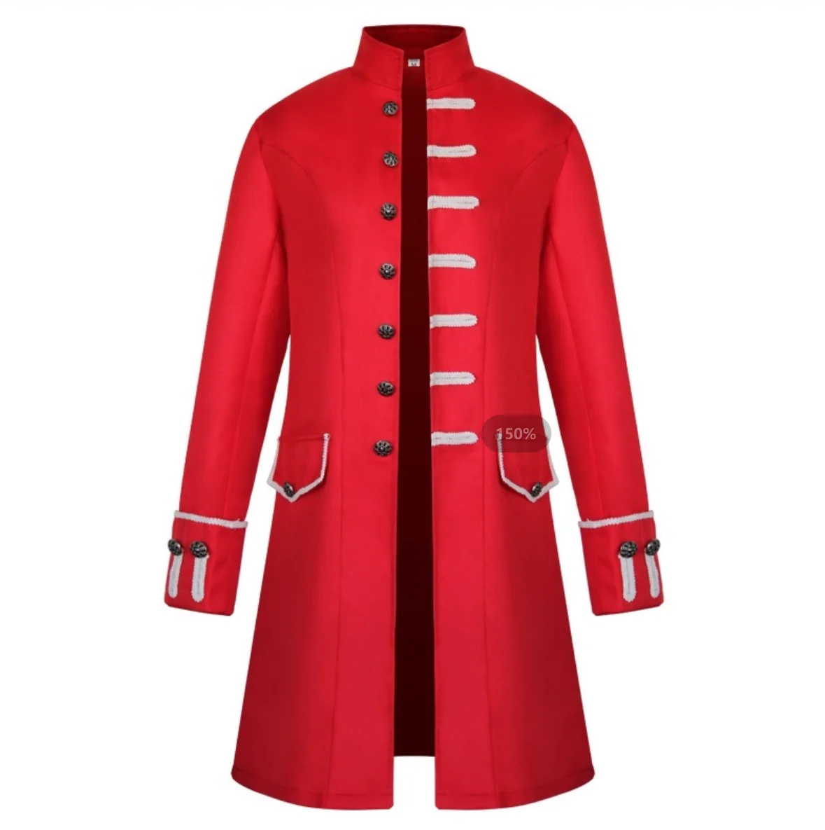 

Men's Medieval Lap Viking Costume Canvas Suede Turtleneck Jacket Battle Hero Suit Winter Outer Clothing S-xxl Mens Jacket