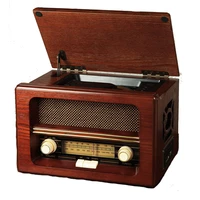 retro radio antique wooden vintage semiconductor desktop small cd player player nostalgic bluetooth speaker