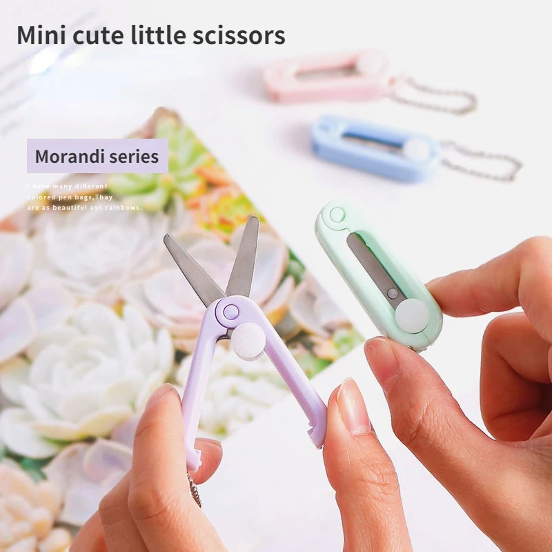 

Portable Mini Scissors Creative Retractable Folding Scissors Multi-functional Safety Cute Student Stainless Steel Small Scissors