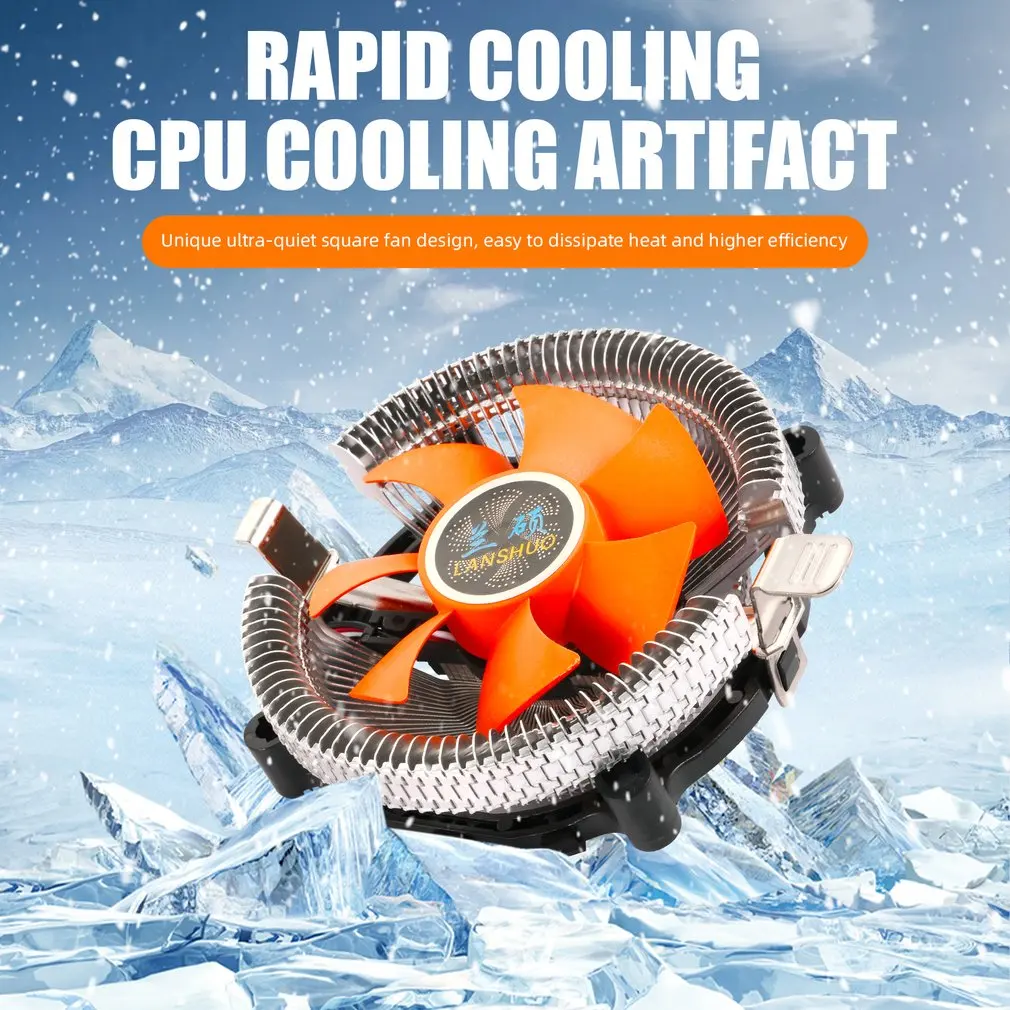 

Cooling Fan Long Service Life Super Quiet Computer PC CPU Cooler Heatsink For Intel LGA775 1155 AMD AM2 AM3 754