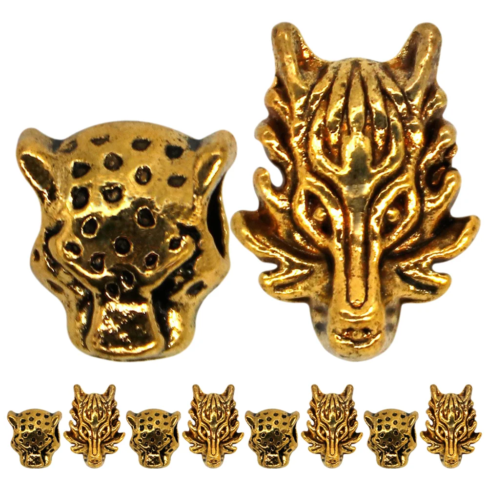

10 Pcs Dreadlocks Accessories Dreadlock Beads Braid Hair Cuffs Jewelry Hair Jewels Alloy Braid Beads Man Metal Beads
