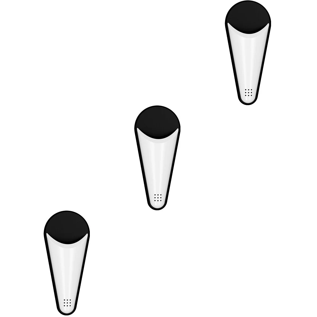 

3 Pack Magnetic Holder Stand Scissors Storage Rack Wall Door Frame 18.7x8.3cm Plastic Organizer Household Office