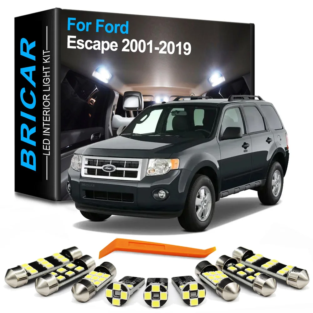 Brlcar Canbus Car Indoor Reading Trunk Lamp For Ford Escape 2001-2013 2014 2015 2016 2017 2018 2019 Interior LED Bulb Light Kit